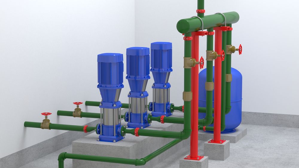 Pumping station for pumping chemicals