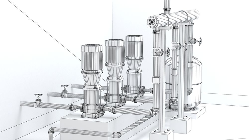 Pumping station for pumping chemicals