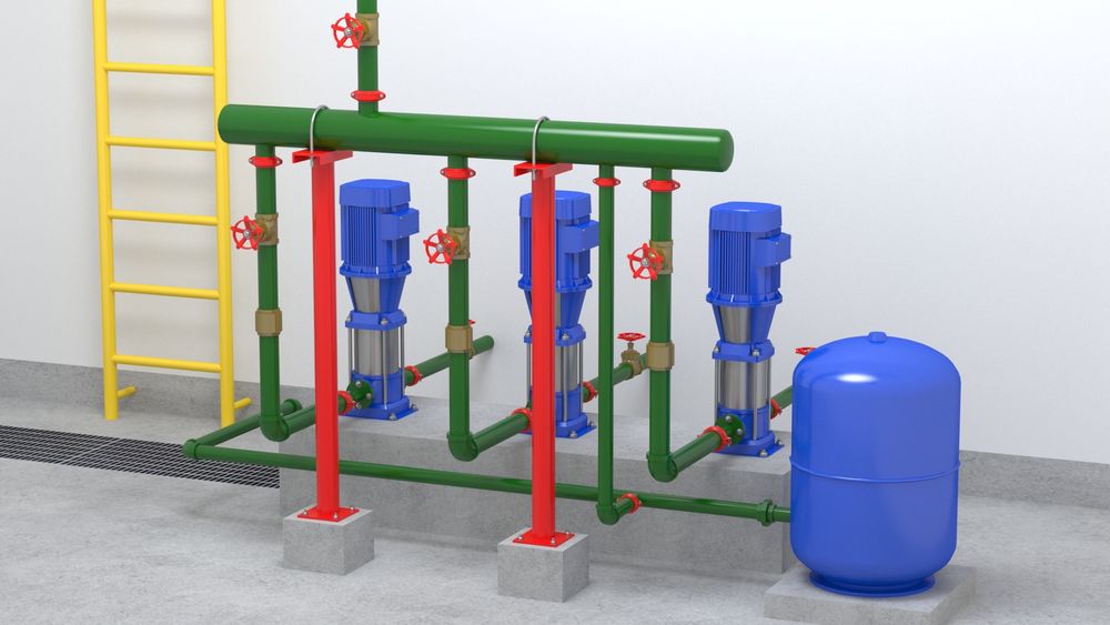Pumping station for pumping chemicals