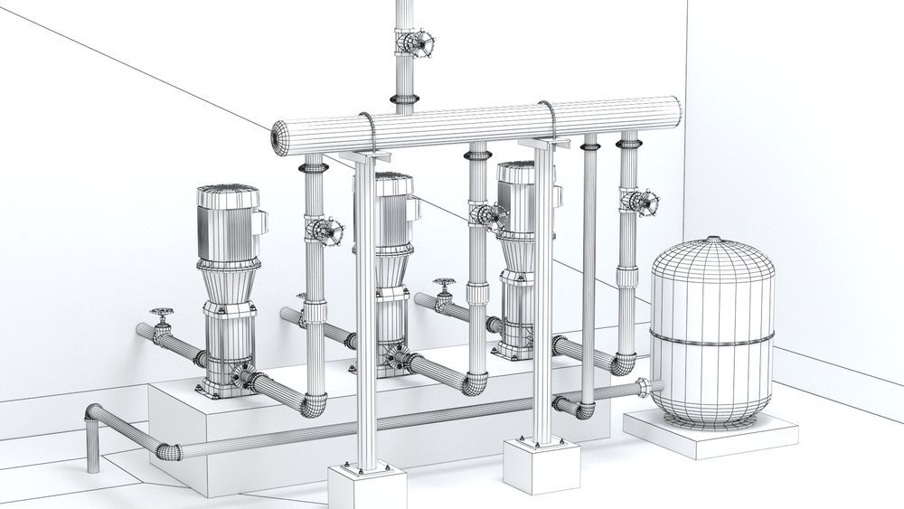 Pumping station for pumping chemicals
