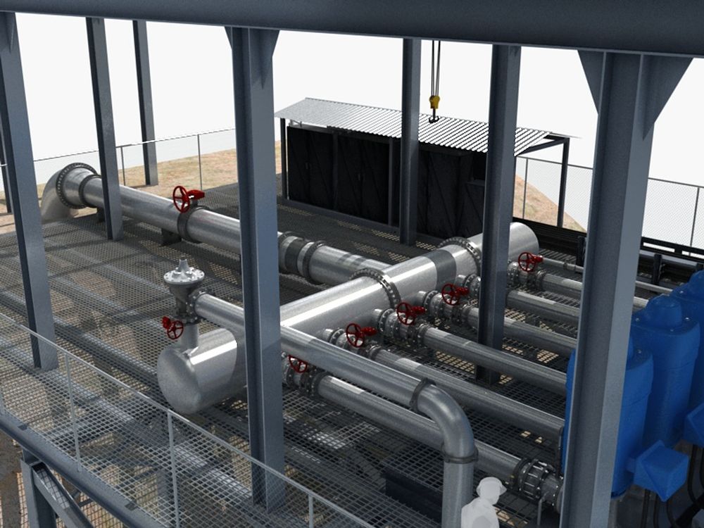 Pumping station for pumping water